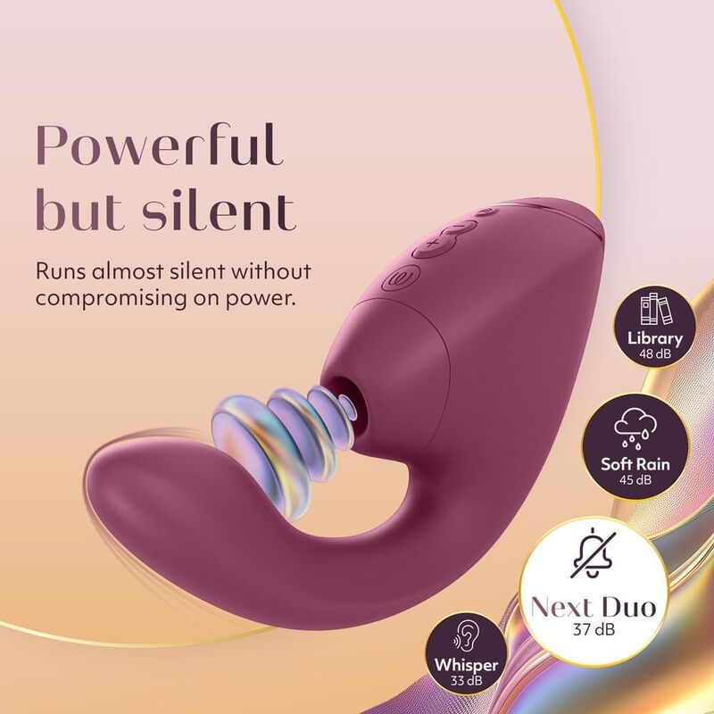 c&ocirc;ng nghệ s&oacute;ng kh&iacute; b&uacute; &acirc;m vật 3D Pleasure Air Womanizer Next Duo 14 mức