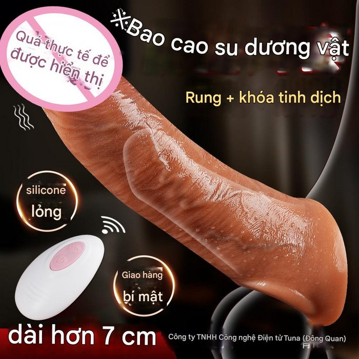 K&iacute;ch thước bao đ&ocirc;n silicon rung ở đầu, chiều d&agrave;i sử dụng 16.5cm, đ&ocirc;n th&ecirc;m 7cm