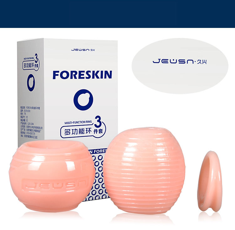 Bộ 3 size độn quy đầu ForeSkin m&agrave;u da &ndash; tăng độ d&agrave;y v&agrave; tạo cảm gi&aacute;c đầy hơn khi quan hệ