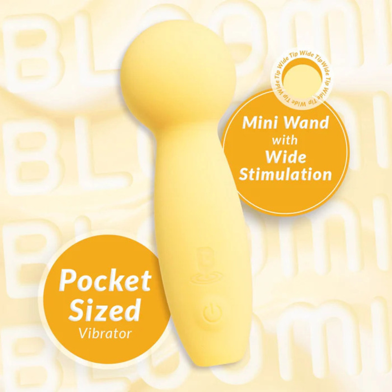 Ch&agrave;y rung mini silicone Blenva Bloomi thiết kế nhỏ gọn m&agrave;u v&agrave;ng, chuy&ecirc;n k&iacute;ch th&iacute;ch điểm G
