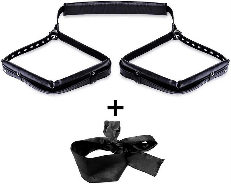 d&acirc;y tr&oacute;i t&igrave;nh y&ecirc;u n&acirc;ng ch&acirc;n c&oacute; đệm đeo vai v&agrave; dải lụa t&igrave;nh y&ecirc;u bịt mắt