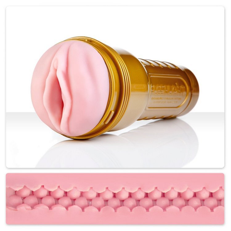 Lõi Gold FleshLight STU họa tiết gai rãnh tăng khoái cảm và hỗ trợ luyện sức bền
