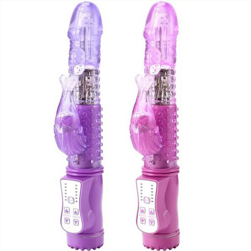 Nhánh thỏ rung âm vật kết hợp xoay bi trong thân dương vật