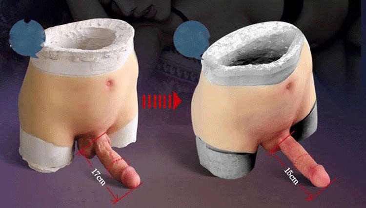 Dương vật silicon liền quần da mềm mịn chống nước tuyệt đối