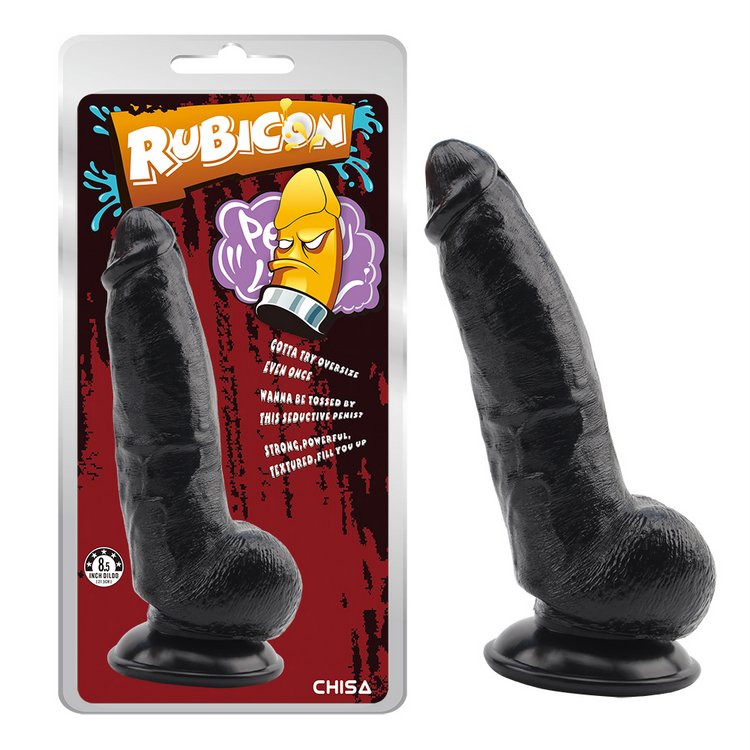 Dương vật giả hít tường Rubicon màu đen, cốc hút chân không cực mạnh