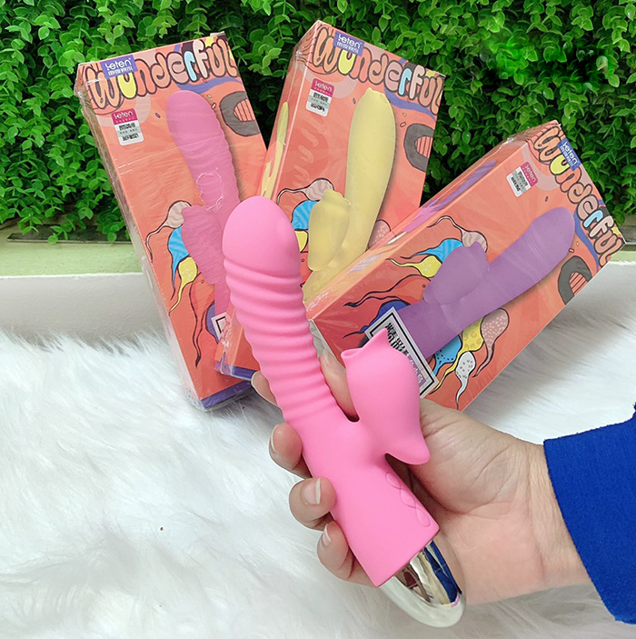 Dương vật Leten rung liếm silicon cao cấp pin sạc USB cho nữ