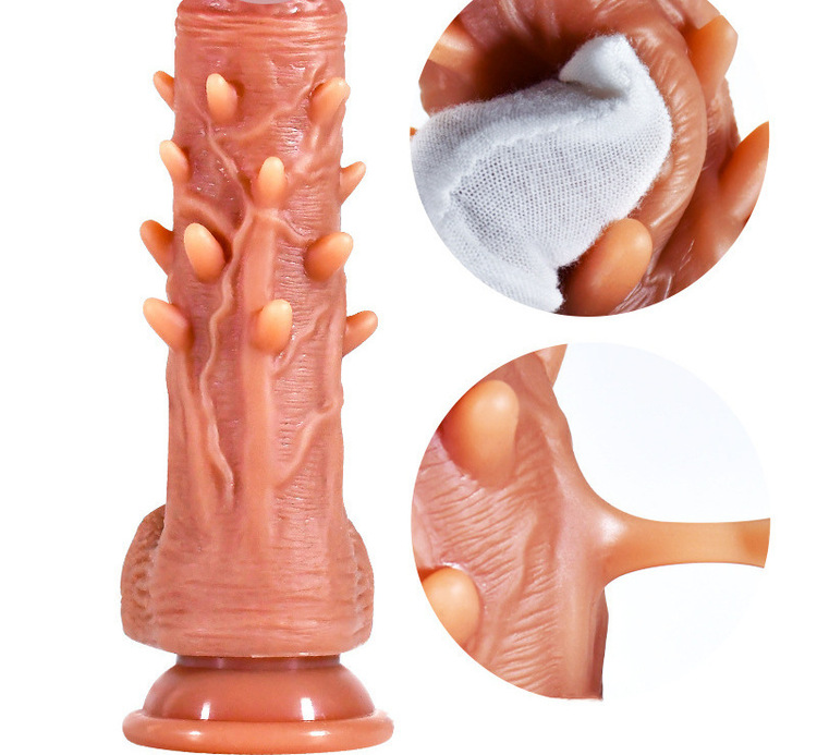 dương vật silicon gai rung thụt sưởi ấm điều khiển từ xa cao cấp