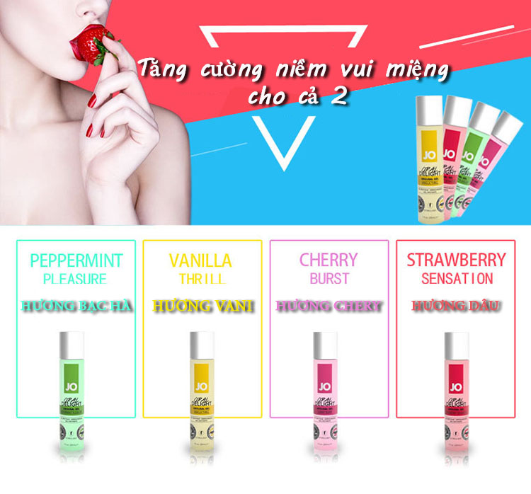 Gel quan hệ bằng miệng Jo Oral Delight hương bạc h&agrave; &ndash; gel nếm được, giảm n&ocirc;n ọe, tăng kho&aacute;i cảm oral sex