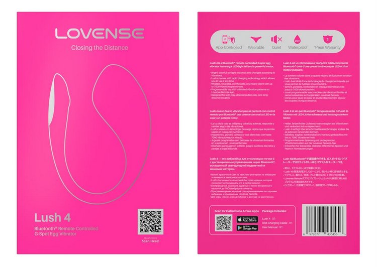 Trứng rung Lovense Lush kết nôi app sạc nhanh bầu trời công nghệ