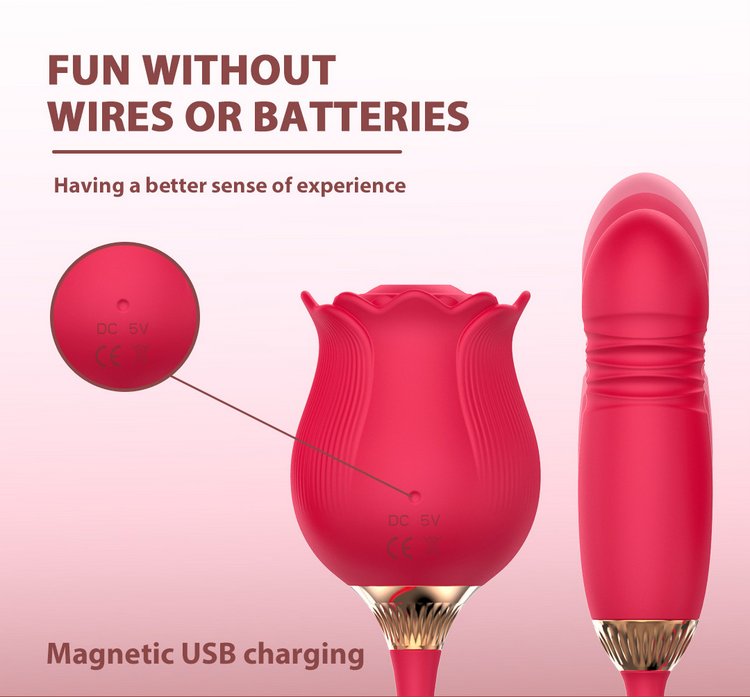 M&aacute;y b&uacute; hoa hồng 12 chế độ rung h&uacute;t k&egrave;m trứng thụt mạnh mẽ