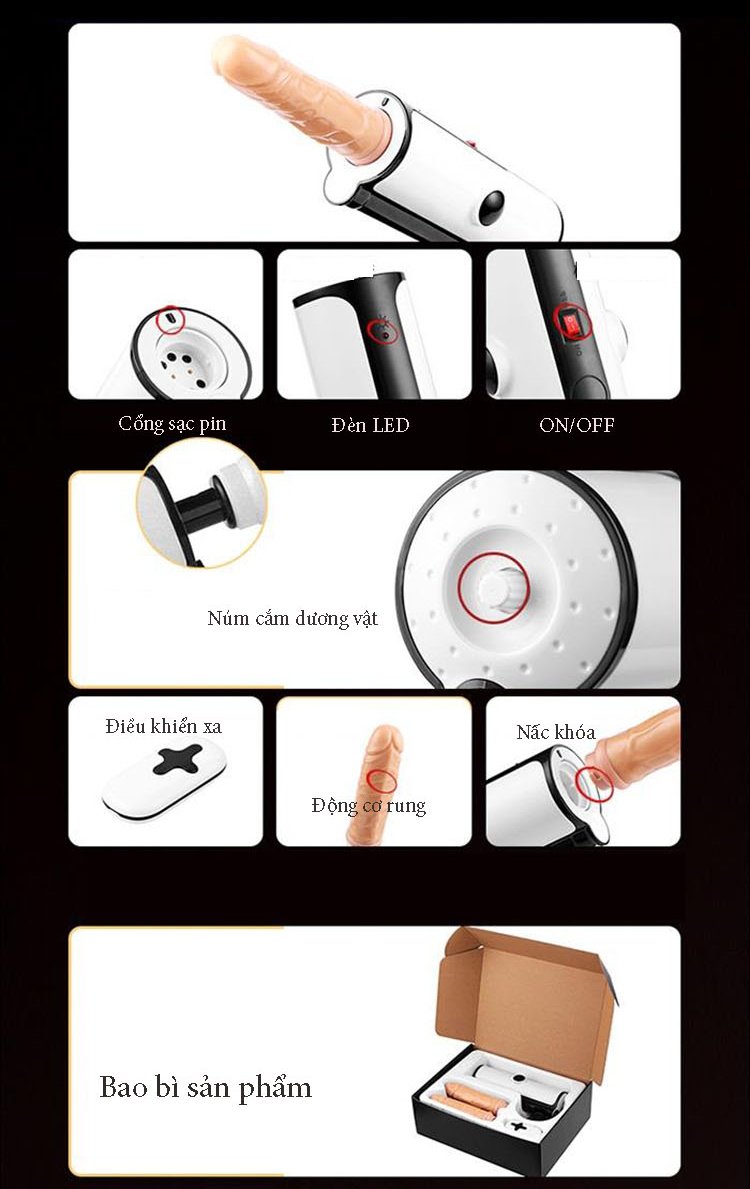 Máy làm tình tự động Zsex cao cấp điều khiển xa nhiều tốc độ