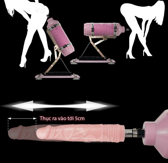 M&aacute;y l&agrave;m t&igrave;nh tự động Gun Power m&agrave;u hồng g&oacute;c xoay 90 độ