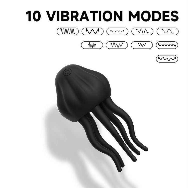Dụng cụ mát xa dương vật vòi bạch tuộc rung 10 chế độ silicone cao cấp