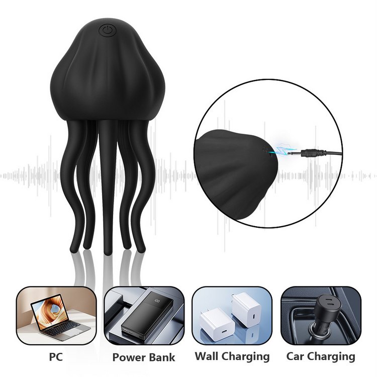 Dụng cụ mát xa vòi bạch tuộc sạc USB tiện lợi, tương thích laptop – pin dự phòng – xe hơi