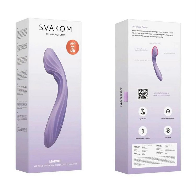 M&aacute;y rung 2 đầu Svakom Margot chống nước sạc USB-C cao cấp