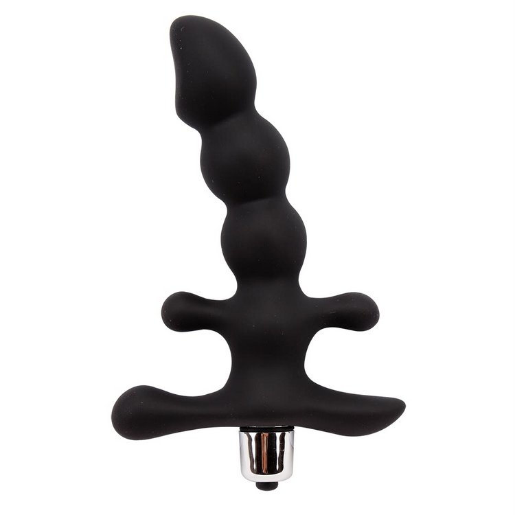 Máy rung hậu môn Black Mont xương cá thiết kế đặc biệt, silicone mềm, rung 7 tần