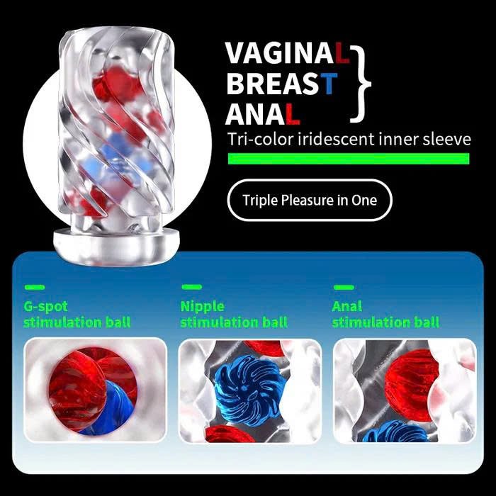 Lòng trong silicone mềm của Leten Zero Gravity với 3 vùng khoái cảm