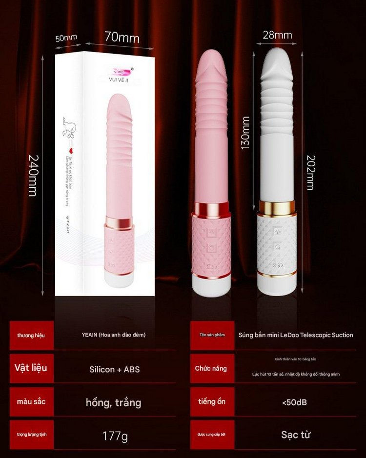 Máy YEAIN FUN tích hợp 10 chế độ thụt và 10 tần số bú mút