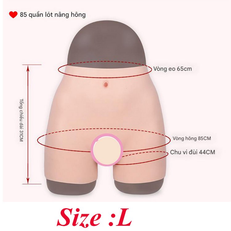 K&iacute;ch thước quần silicon size L với số đo chi tiết