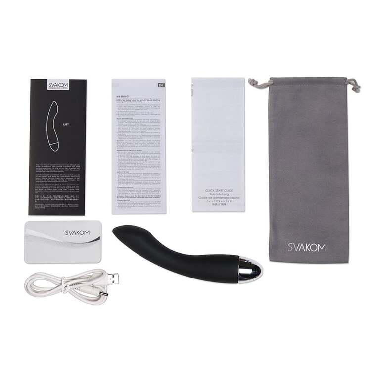 Bộ sản phẩm Svakom Amy ch&iacute;nh h&atilde;ng k&egrave;m t&uacute;i nhung v&agrave; c&aacute;p sạc USB