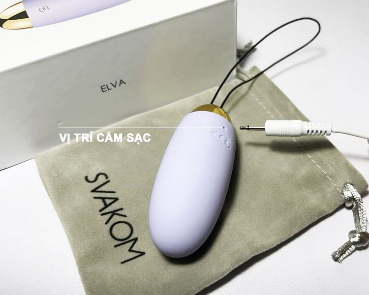 Vị trí cắm sạc trứng rung Elva App