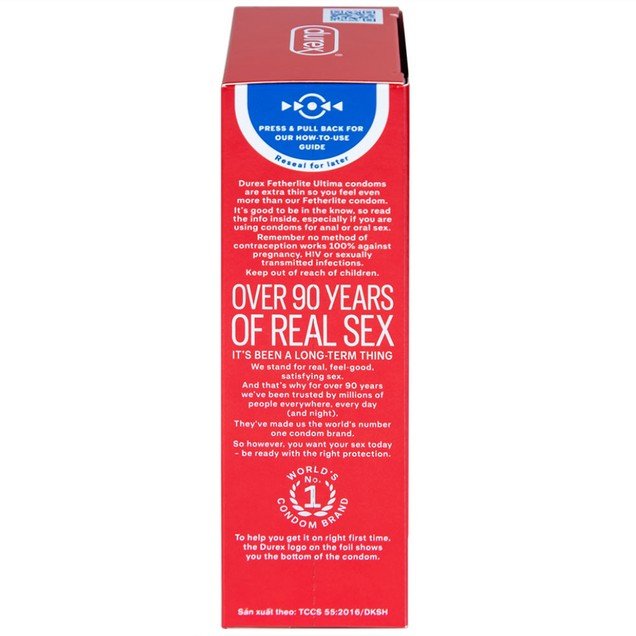 Bao cao su Durex Fetherlite Ultima si&ecirc;u mỏng hộp 12 chiếc ch&iacute;nh h&atilde;ng.