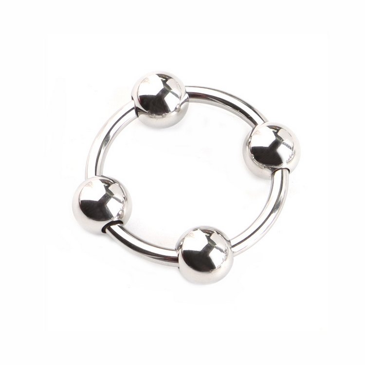 Vòng đeo dương vật inox 4 bi chất liệu thép không gỉ cao cấp